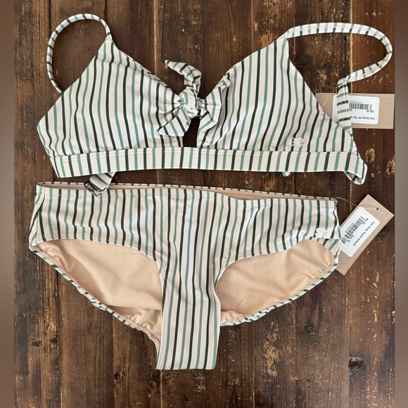 NEW! Albion Fit Polo Stripe Off the Hook Top and Hipster Bottoms - Picture 2 of 10